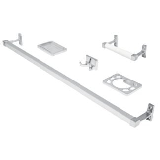 Juego de 5 accesorios para baño metálicos, Foset A-900