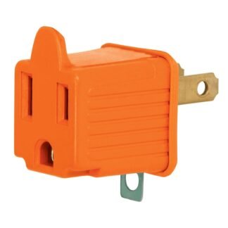 Bolsa con 2 adaptadores 3 a 2 naranjas, Volteck AD-32N