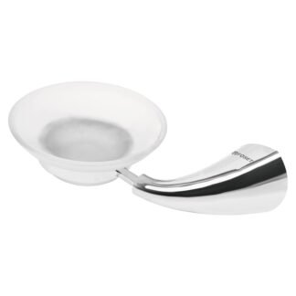 Jabonera metálica con plato de vidrio, Foset AEA-74
