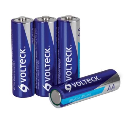 Blíster con 4 pilas alcalinas tamaño AA, Volteck AL-AA