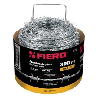 Rollo de alambre de púas de 300 m calibre 15.5, Fiero ALPU15-300