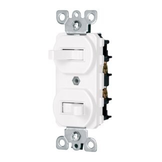 Interruptor dúplex de palanca, Standard, blanco, Volteck APDO-SB