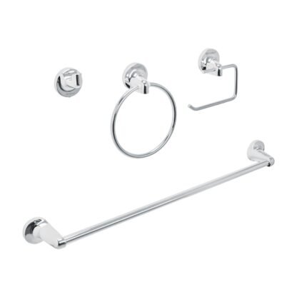 Juego de 4 accesorios para baño metálicos, Foset AQA-4004