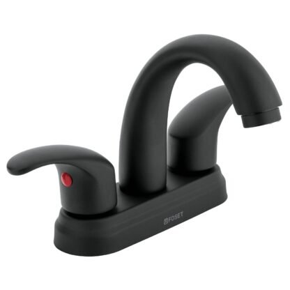 Mezcladora negro mate 4' p/lavabo, nariz curva, palanca,Aqua AQM-52M