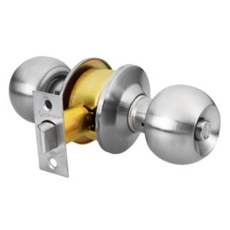 Cerradura tipo esfera, cilíndrico, baño, cromo, Hermex BAL-CM-BP