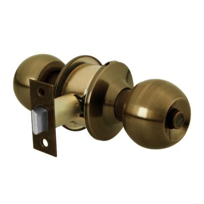 Cerradura tipo esfera, cilíndrico, baño, antiguo, Hermex BAL-LA-BP
