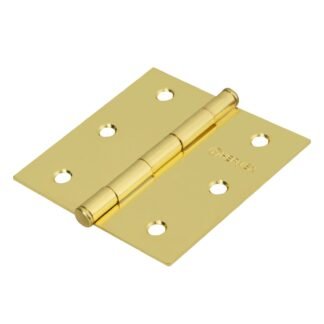 Bisagra cuadrada 3', acero latonado, plana, Hermex Basic BC-301PP
