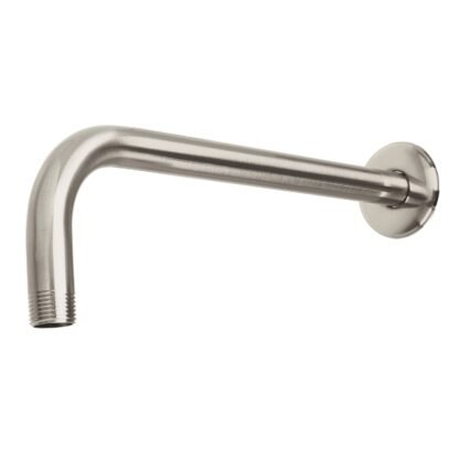 Brazo recto con chapetón para regadera, 40 cm, satín, Foset BCH-600N