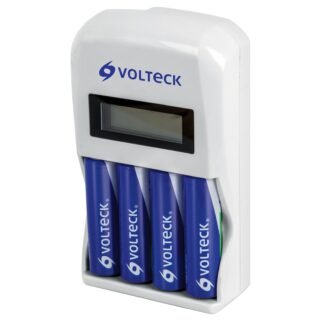 Cargador de pilas, AA, AAA, incluye 4 pilas AA, Volteck CA-RE-10