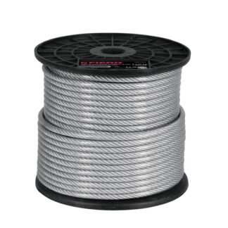 Metro cable flexible 1/4' acero 7x19 recubierto PVC, 75 m CAB-1/4FX