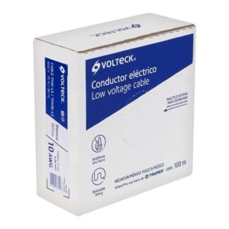 Rollo de 100 m de cable THHW-LS 10 AWG blanco, Volteck CAB-10B