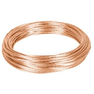 Metro de cable desnudo de cobre calibre 12 AWG, rollo 25 m CADES-12