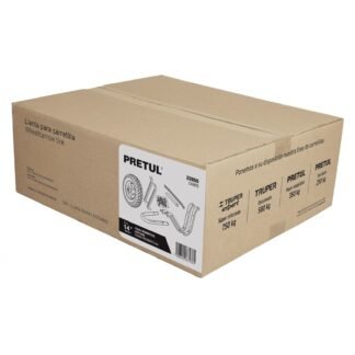Caja c/llanta neumática y acc. y p/carretilla gris Pretul CANPB