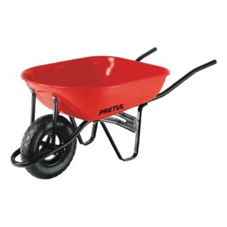 Carretilla 5.5 ft3 roja Neumática, bastidor tubular, Pretul CAP-50NB