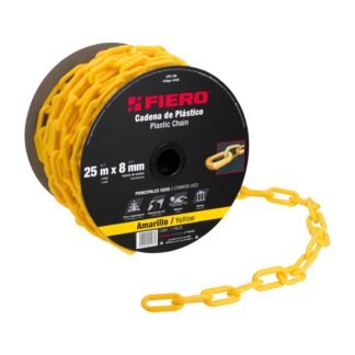 Metro de cadena de 8 mm de plástico amarilla, carrete de 25m CAPL-8M