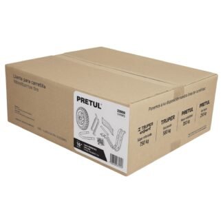 Caja c/llanta neumática y acc. y p/carretilla roja Pretul CARNPB