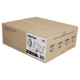 Caja c/llanta imponchable y acc. y p/carretilla roja Pretul CARNXPB