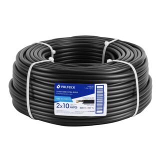 Metro de cable uso extra rudo 2 x 10 AWG en rollo de 100 m CAUR-210