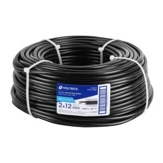 Metro de cable uso extra rudo 2 x 12 AWG en rollo de 100 m CAUR-212