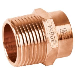 Conector de cobre, rosca exterior 3/4', Foset CC-612