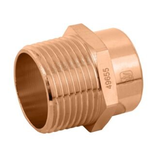 Conector de cobre, rosca exterior 1', Foset CC-613