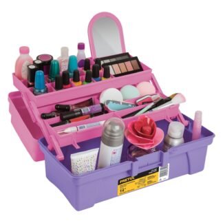 Caja cosmetiquera 14', rosa/morado, Pretul CCO-14RP
