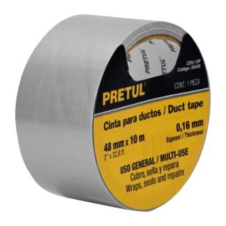 Cinta para ducto 10m x 48mm, espesor 0.16mm, Pretul CDU-10P