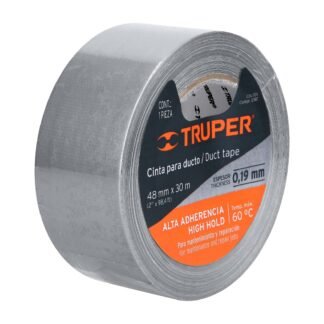 Cinta para ducto 30m x 48mm, espesor 0.19mm, Truper CDU-30X