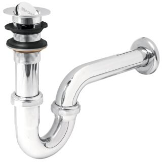 Céspol p/lavabo latón c/contra tipo moneda, cromo, 1-1/4' CE-208