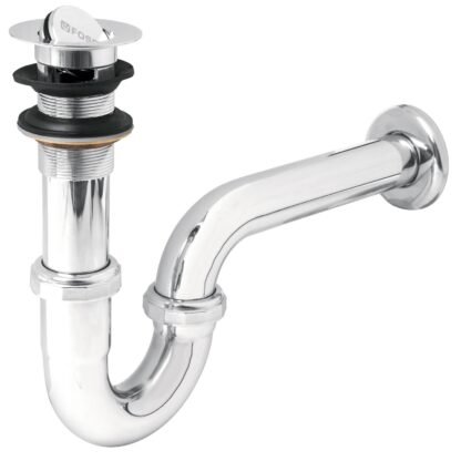 Céspol p/lavabo latón c/contra tipo moneda, cromo, 1-1/4' CE-208