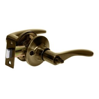 Cerradura manija baño latón antiguo, cil metálico, Hermex CEMA-2BB