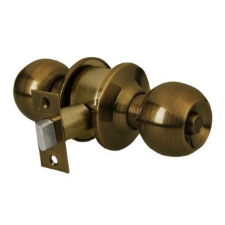 Cerradura tipo esfera para baño, latón antiguo, Hermex CEPO-21B