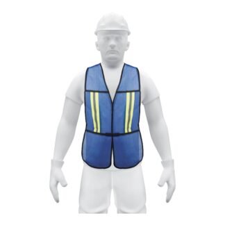 Chaleco de seguridad con cintas reflejantes, azul, Pretul CHS-200A