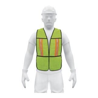 Chaleco de seguridad con cintas reflejantes, verde, Pretul CHS-200V
