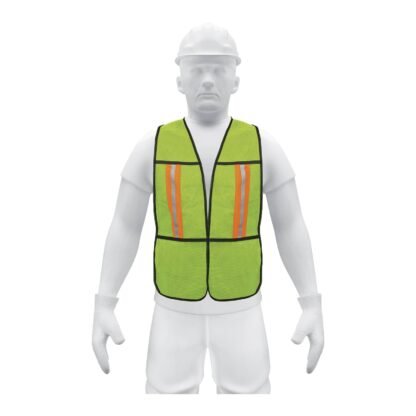Chaleco de seguridad con cintas reflejantes, verde, Pretul CHS-200V