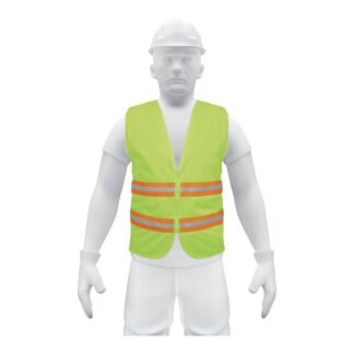 Chaleco de seguridad verde alta visibilidad con cierre CHS-600V