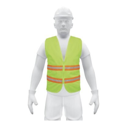 Chaleco de seguridad verde alta visibilidad con cierre CHS-600V