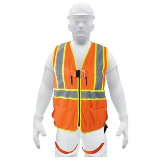 Chaleco de seguridad para arnés, alta visibilidad, naranja CHS-700NA