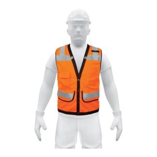 Chaleco seguridad reforzado naranja con bolsas, G, Expert CHS-800N-L