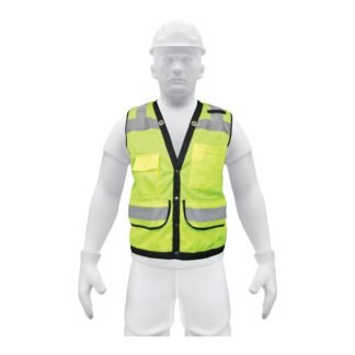 Chaleco seguridad reforzado verde con bolsas, M, Expert CHS-800V-M