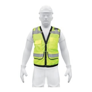 Chaleco seguridad reforzado verde con bolsas, XG, Expert CHS-800V-XL