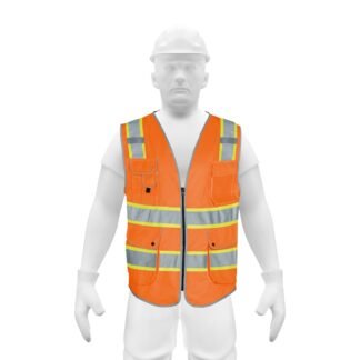 Chaleco de seguridad de alta visibilidad, naranja, mediano CHS-900N-M
