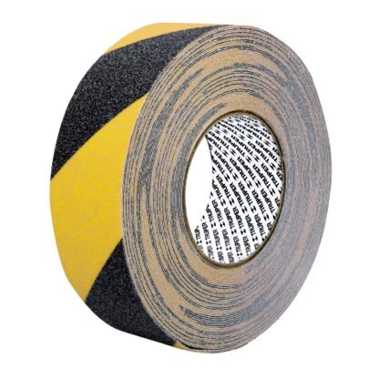 Rollo 18 m de cinta antiderrapante ama/negra 50mm c/abrasivo CIA-218P