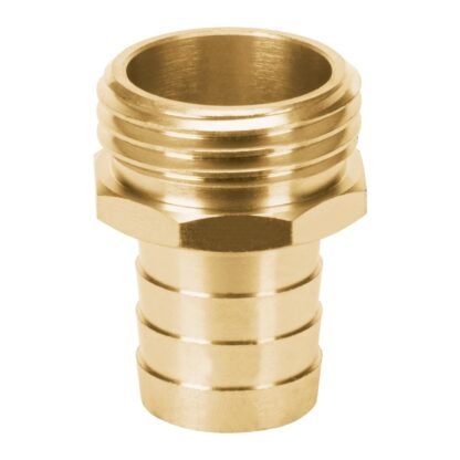 Conector 3/4' macho de latón sólido para manguera, Truper CM-3/4B