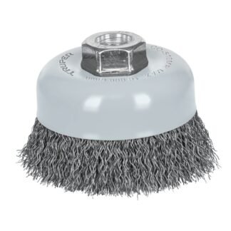Carda copa 4' alambre ondulado fino, Multi-rosca, Truper CO-510MR