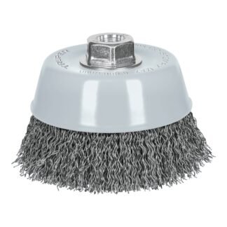 Carda copa 5' alambre ondulado grueso, Multi-rosca, Truper CO-512MRX
