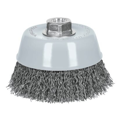 Carda copa 5' alambre ondulado grueso, Multi-rosca, Truper CO-512MRX