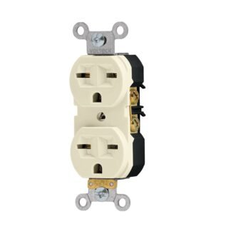 Contacto dúplex, cara de chino, Standard, marfil, Volteck CODO-CHS