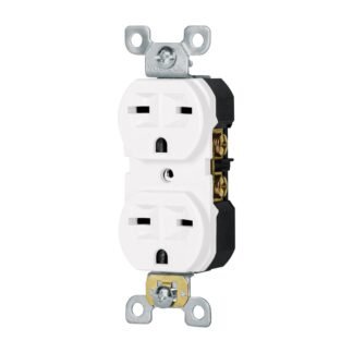 Contacto dúplex, cara de chino, Standard, blanco, Volteck CODO-CHSB