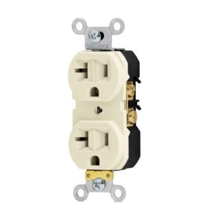 Contacto dúplex, 2 polos 3 hilos, 20 A, Standard, marfil CODO-MS